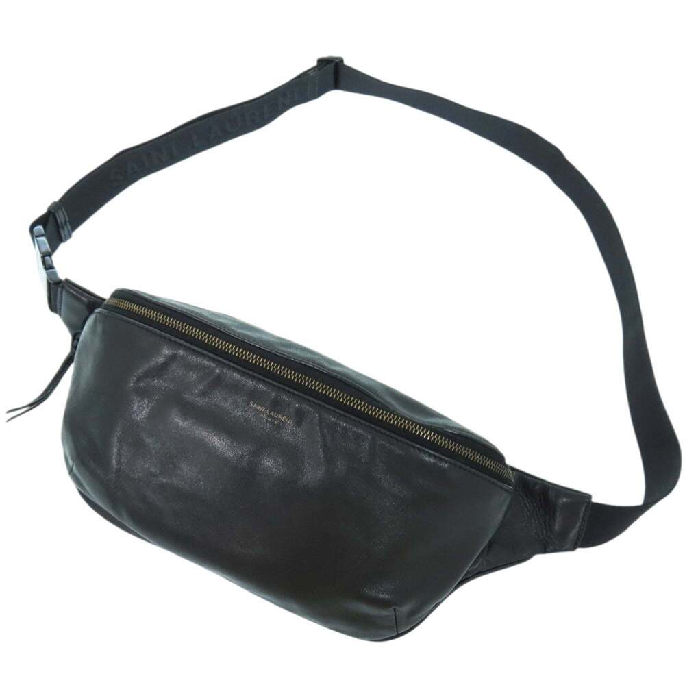 Yves Saint Laurent Saint Laurent Paris Leather Bag Body FLY505671 Black Waist...